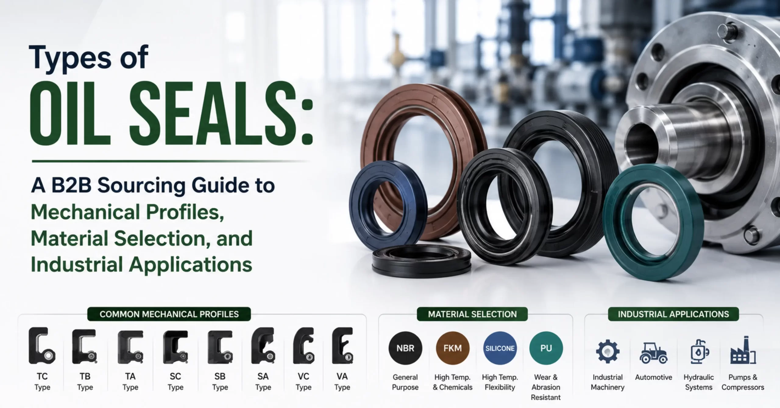 Types of Oil Seals: A B2B Sourcing Guide to Mechanical Profiles, Material Selection, and Industrial Applications